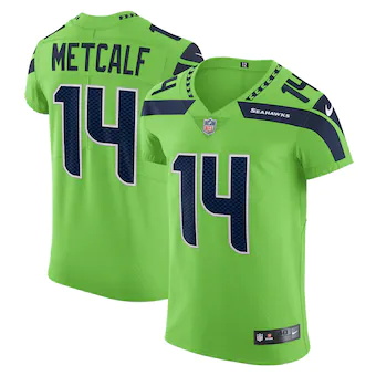 mens nike dk metcalf neon green seattle seahawks alternate 